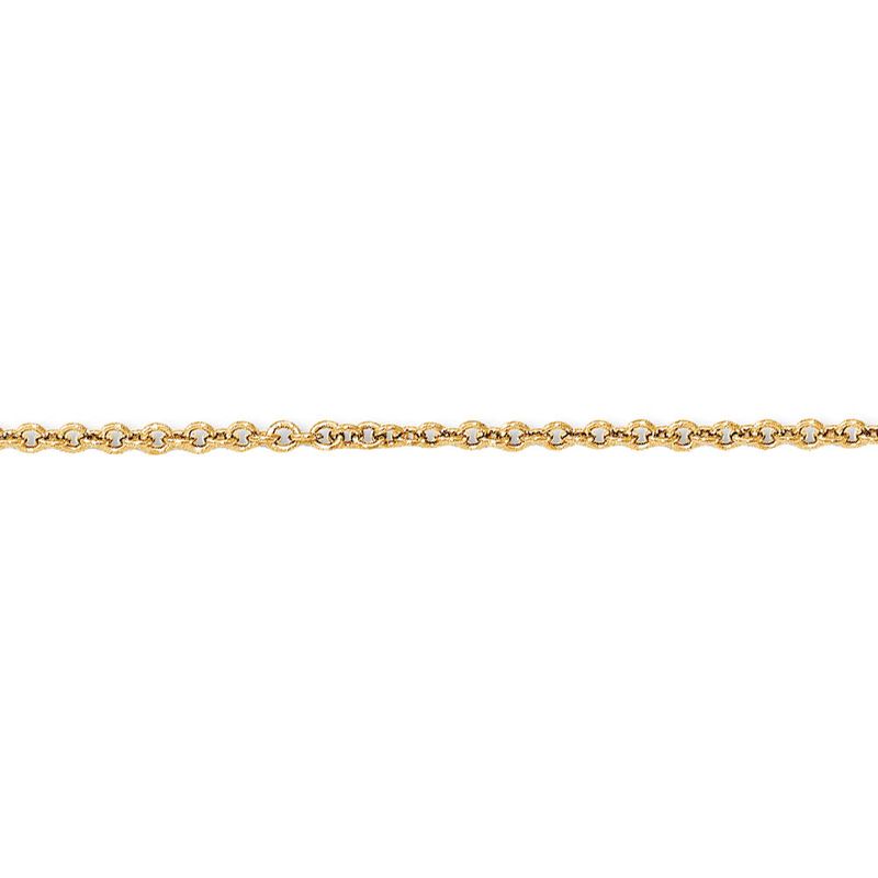 1mm 14k Yellow Gold Cable Chain Necklace, 16 Inch